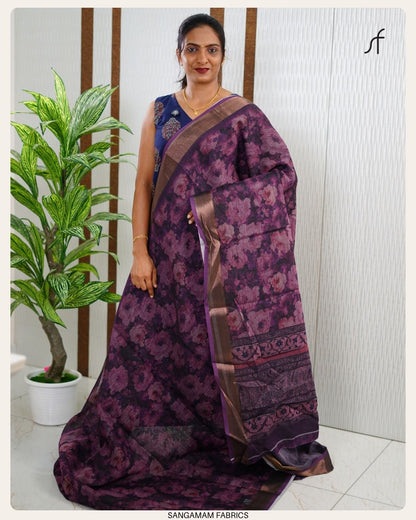 SEMI LINEN SAREE