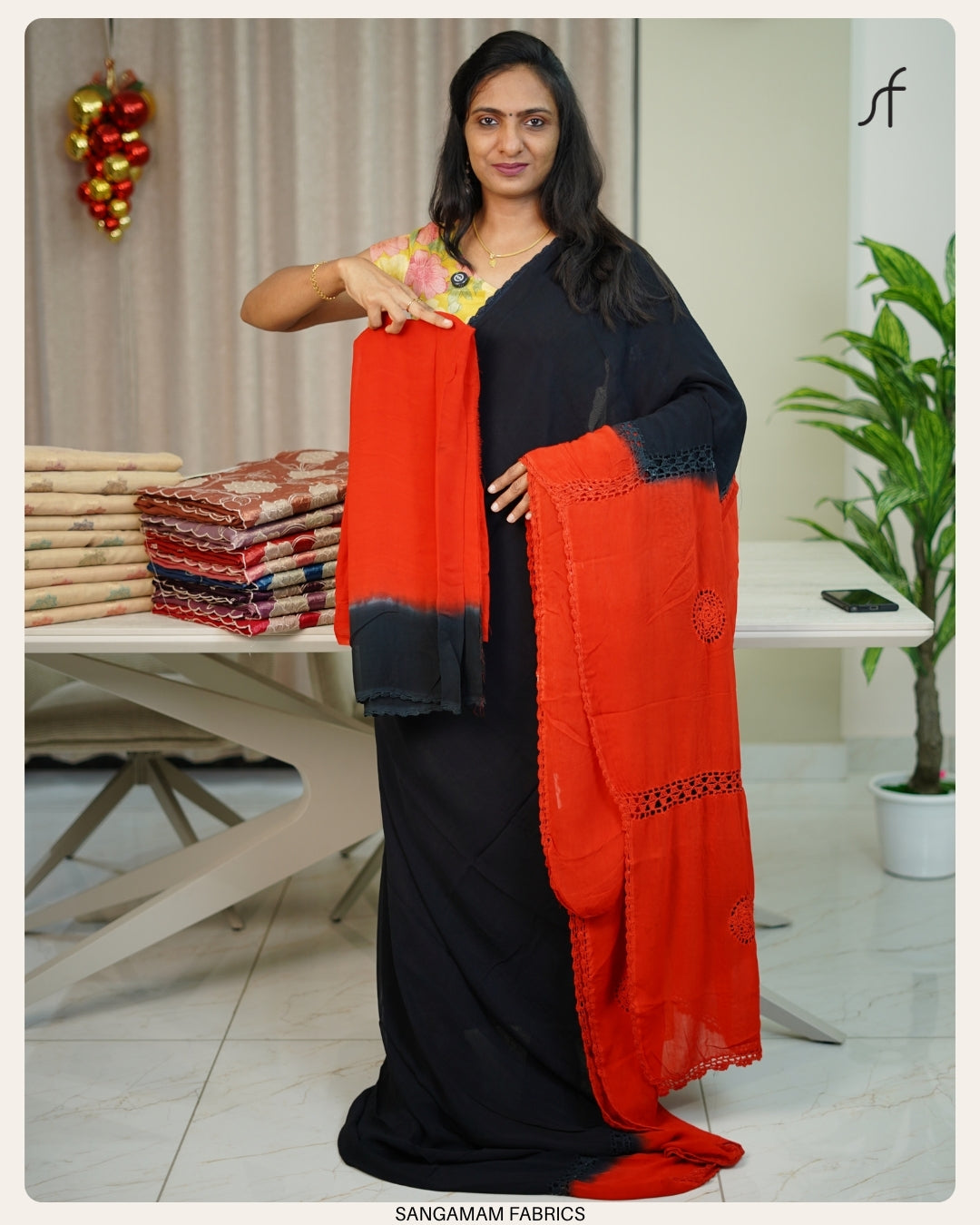 CROCHET DETAILED GEORGETTE SAREE