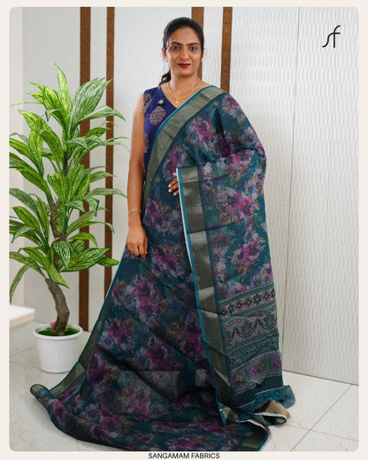 SEMI LINEN SAREE