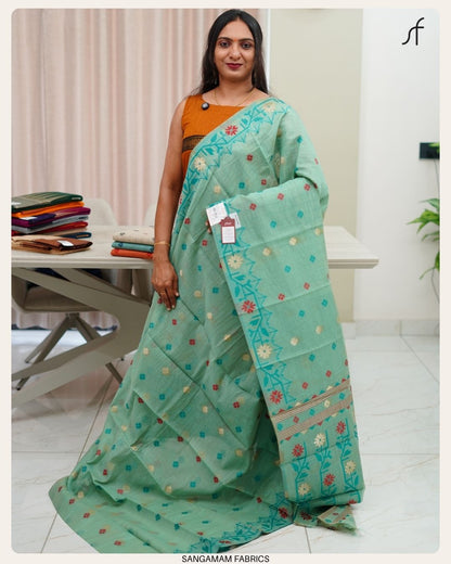 SEMI CHANDERI SILK SAREE