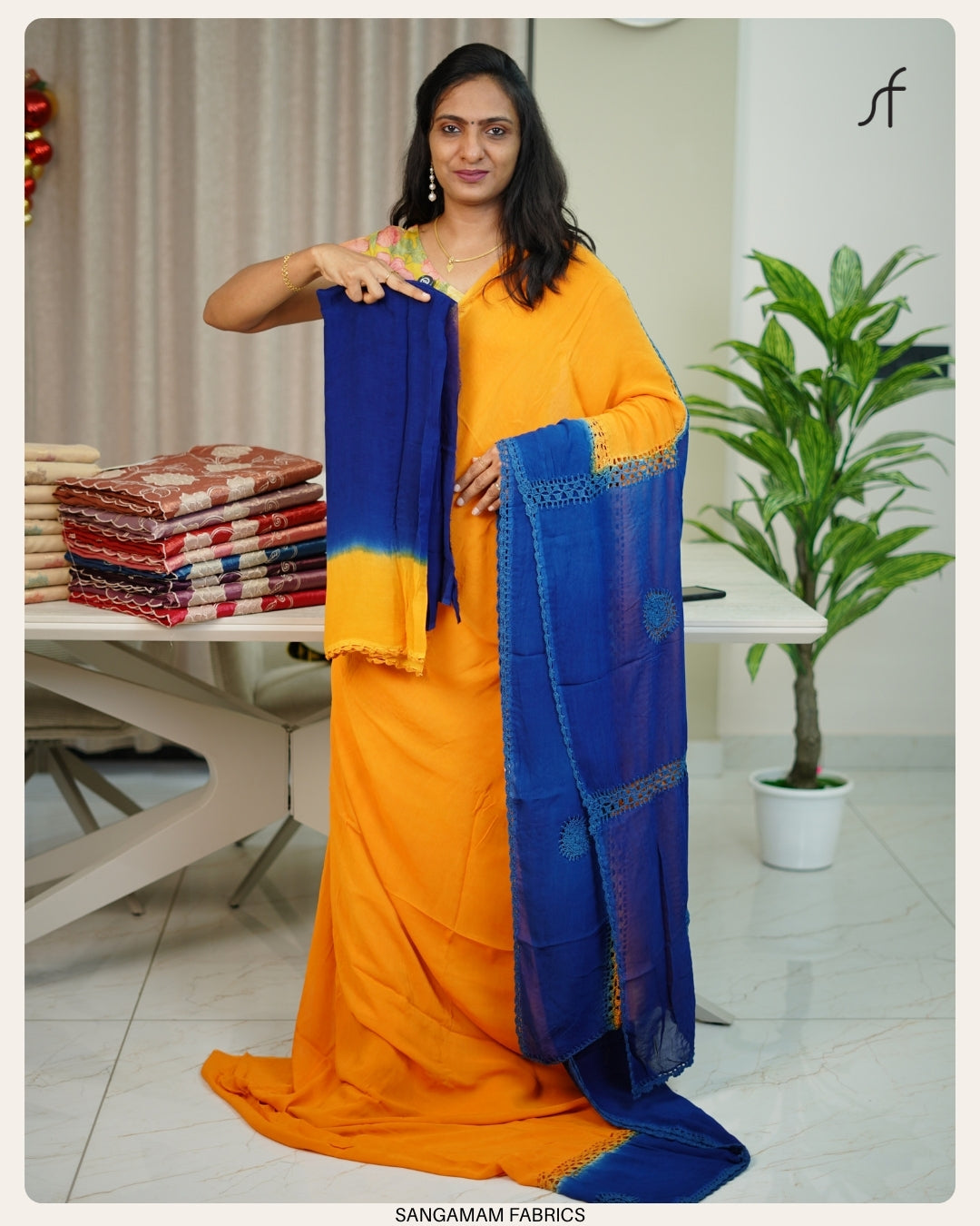 CROCHET DETAILED GEORGETTE SAREE