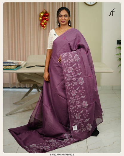 NET COTTA SAREE