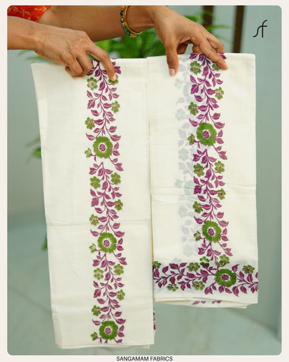 FLORAL PRINTED SET MUNDU COLLECTION