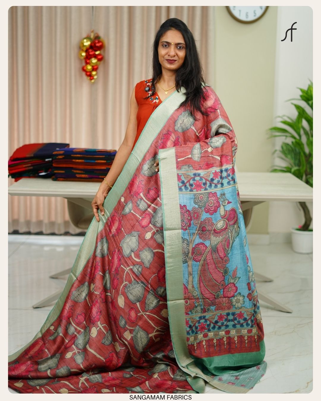 SEMI GHICHA TUSSAR SILK SAREE