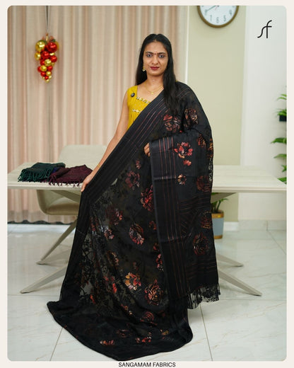 FLORAL BRAZO GEORGETTE SAREE