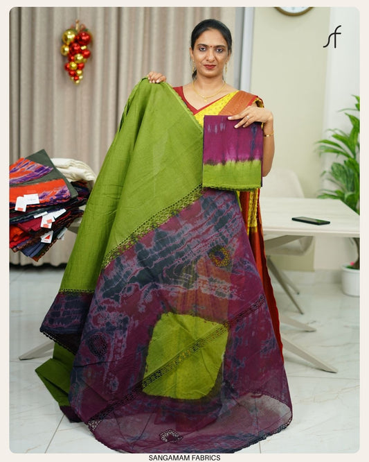 COTTA COTTON CHROCHET DETAILED SAREE