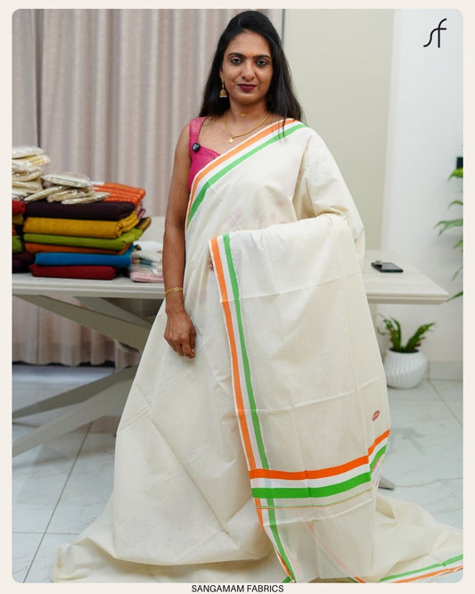INDIAN FLAG BORDER SET SAREE