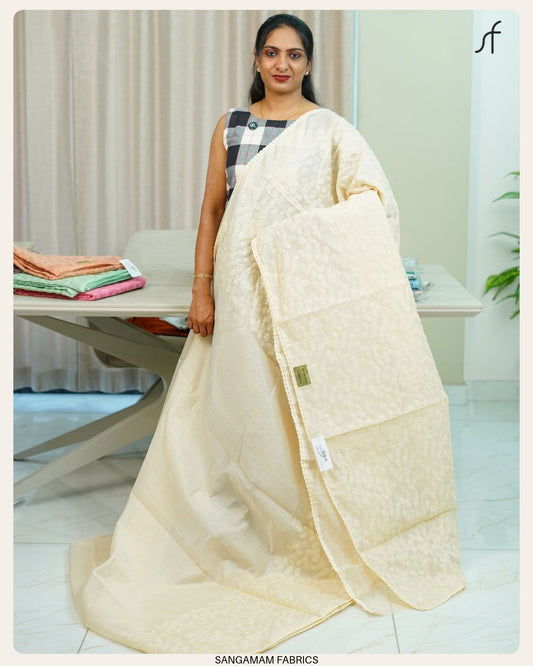 SEMI CHANDERI SILK SAREE
