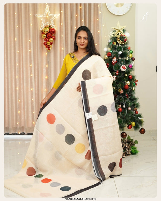 SEMI LINEN SAREE