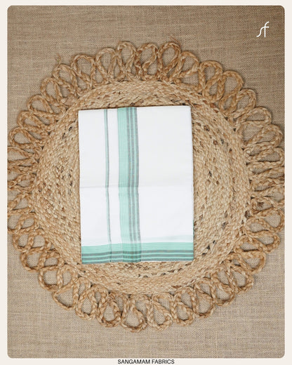 PURE COTTON WHITE DOUBLE  MUNDU