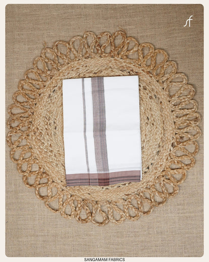 PURE COTTON WHITE DOUBLE  MUNDU