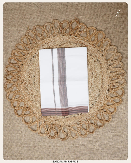 PURE COTTON WHITE DOUBLE  MUNDU