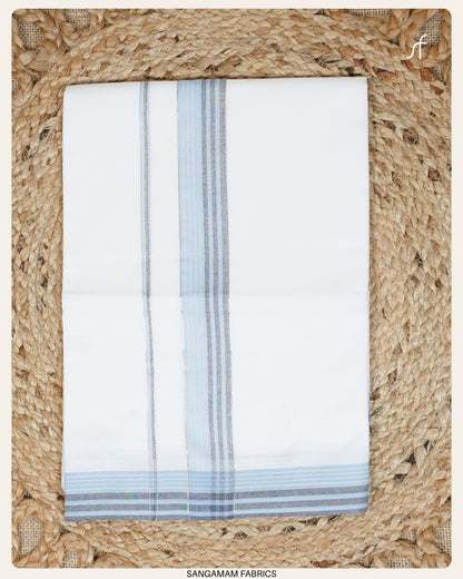 PURE COTTON WHITE DOUBLE  MUNDU