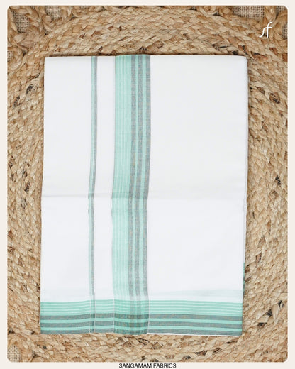 PURE COTTON WHITE DOUBLE  MUNDU