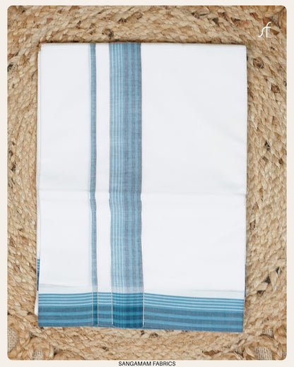 PURE COTTON WHITE DOUBLE  MUNDU