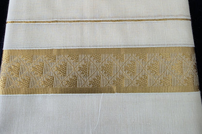 1.5" TEMPLE BROCADE BORDER COTTON DOUBLE MUNDU