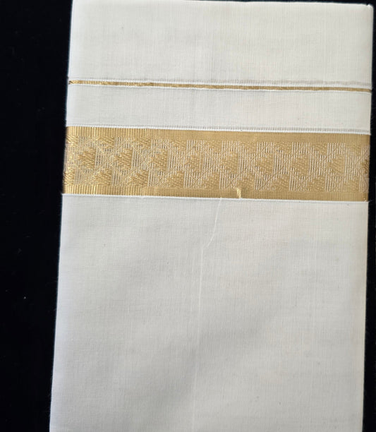 1.5" TEMPLE BROCADE BORDER COTTON DOUBLE MUNDU