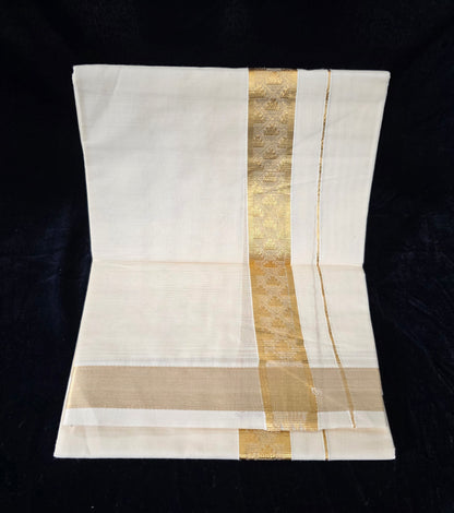 1.5" TEMPLE BROCADE BORDER COTTON DOUBLE MUNDU