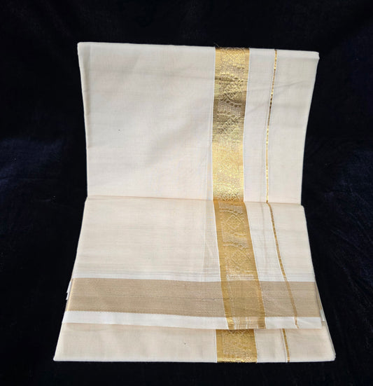 1.5"  BROCADE BORDER COTTON DOUBLE MUNDU