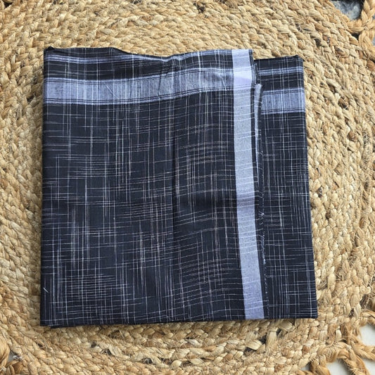COLOUR MUNDU BLACK WITH PULLI DESIGN