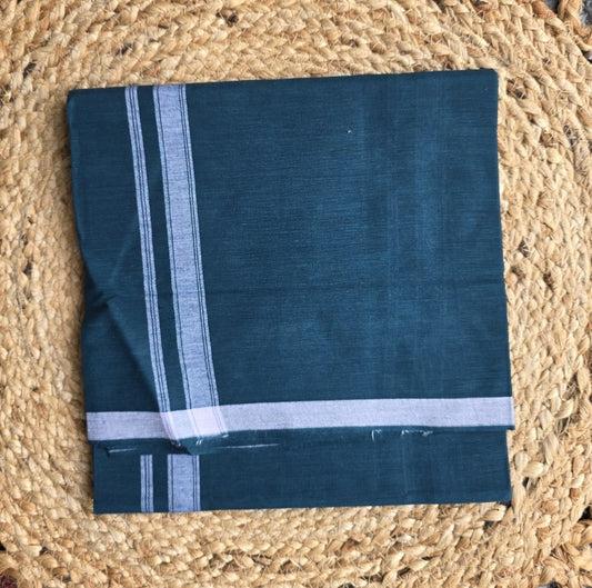 COLOUR MUNDU DARK BLUISH GREEN WITH WHITE BODER