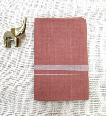 KAVI MUNDU COTTON PLAIN WHITE KARA