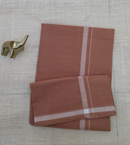 KAVI MUNDU COTTON PLAIN WHITE KARA