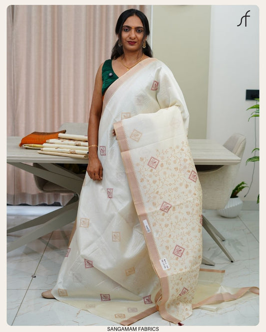 SEMI TUSSAR SILK  SAREE