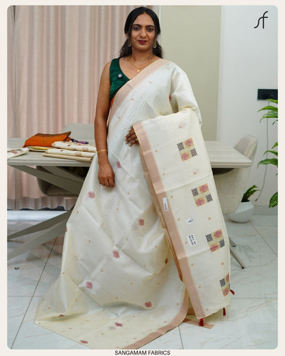 SEMI TUSSAR SILK  SAREE