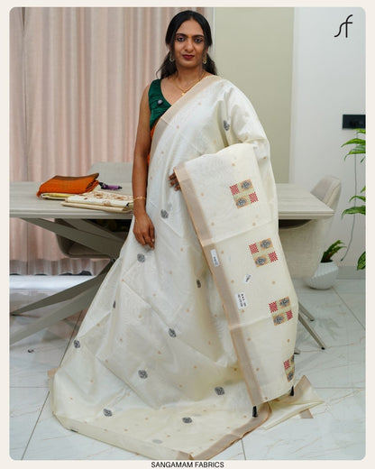 SEMI TUSSAR SILK  SAREE