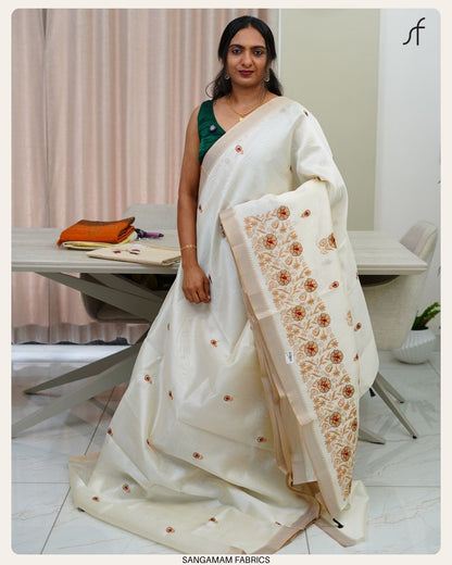 SEMI TUSSAR SILK  SAREE