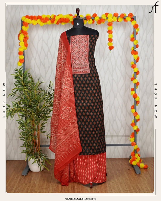 AJRAKH PRINTED SALWAR SUIT