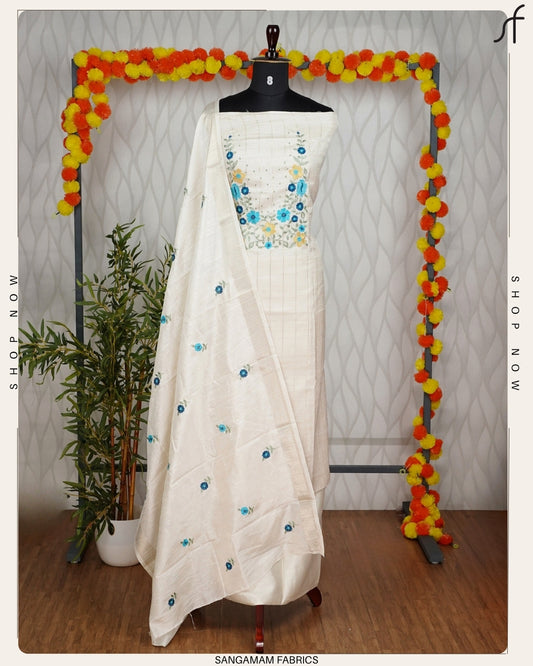 SEMI TUSSAR SILK SALWAR SUIT