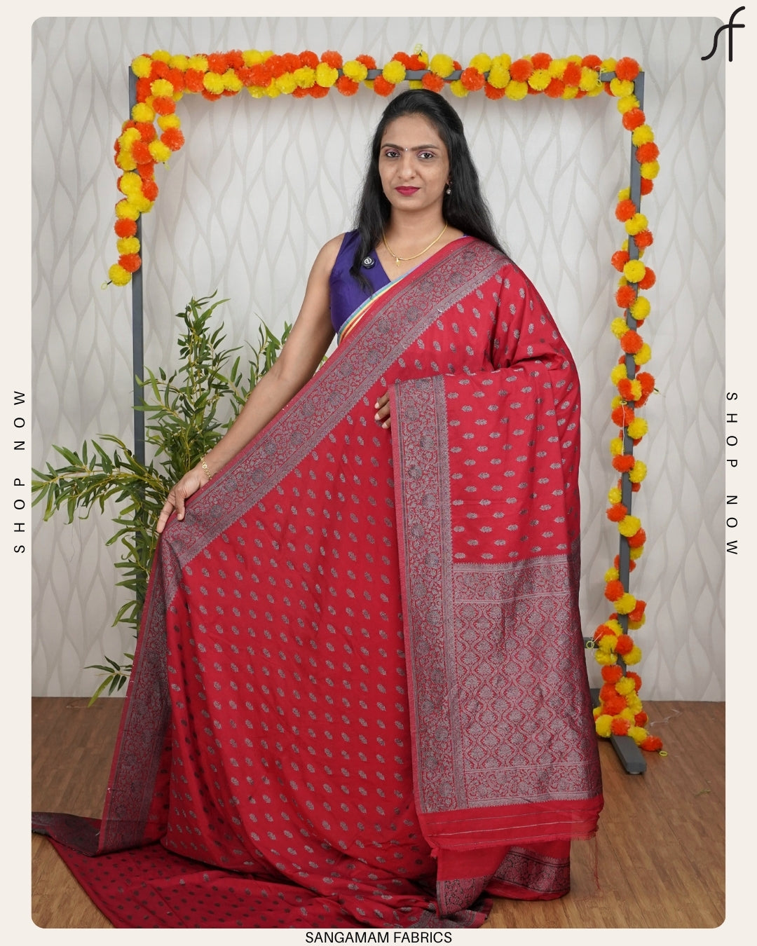 OXIDIZED ZARI BUTTA WOVEN BANARASI SAREE