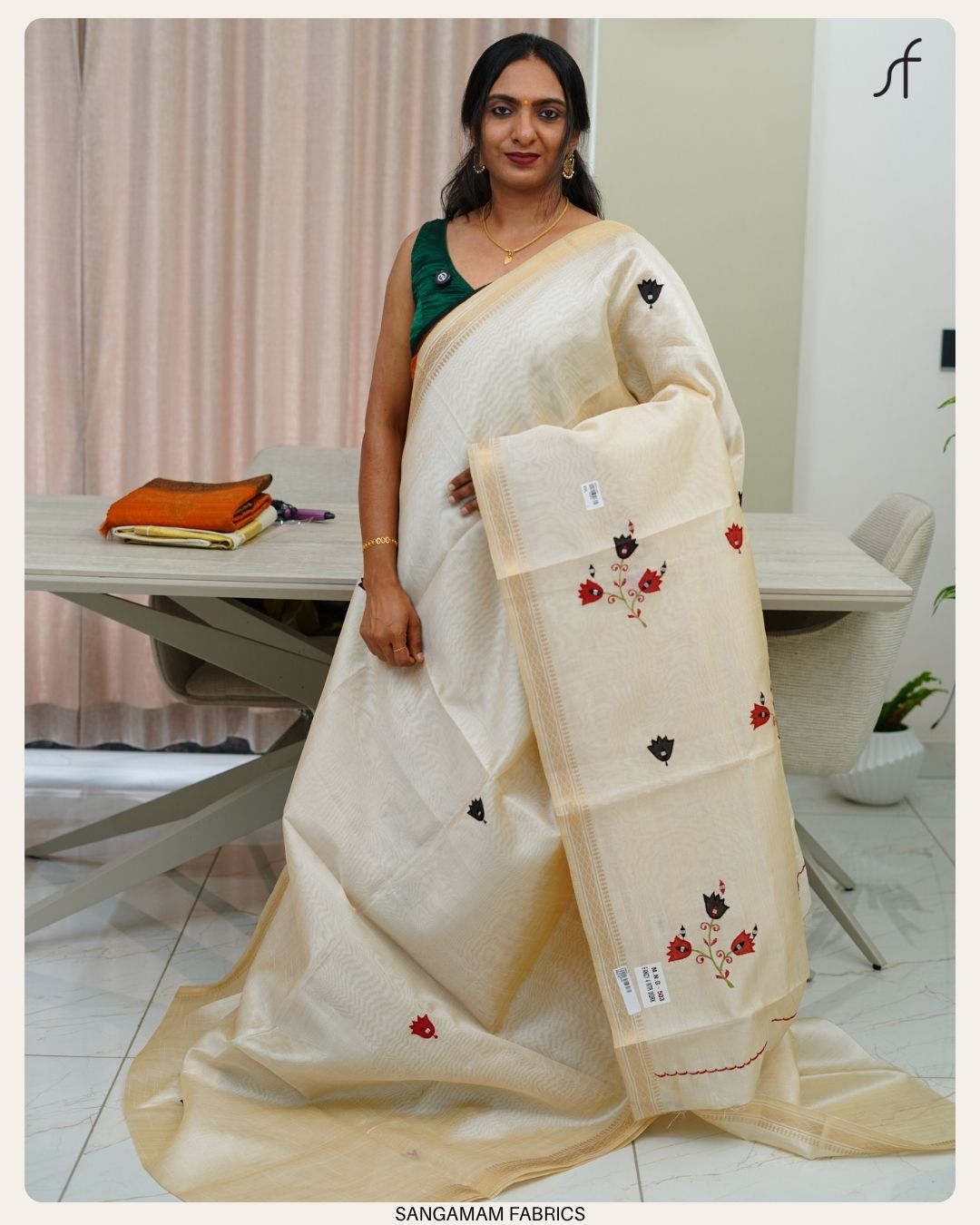 SEMI TUSSAR SILK  SAREE