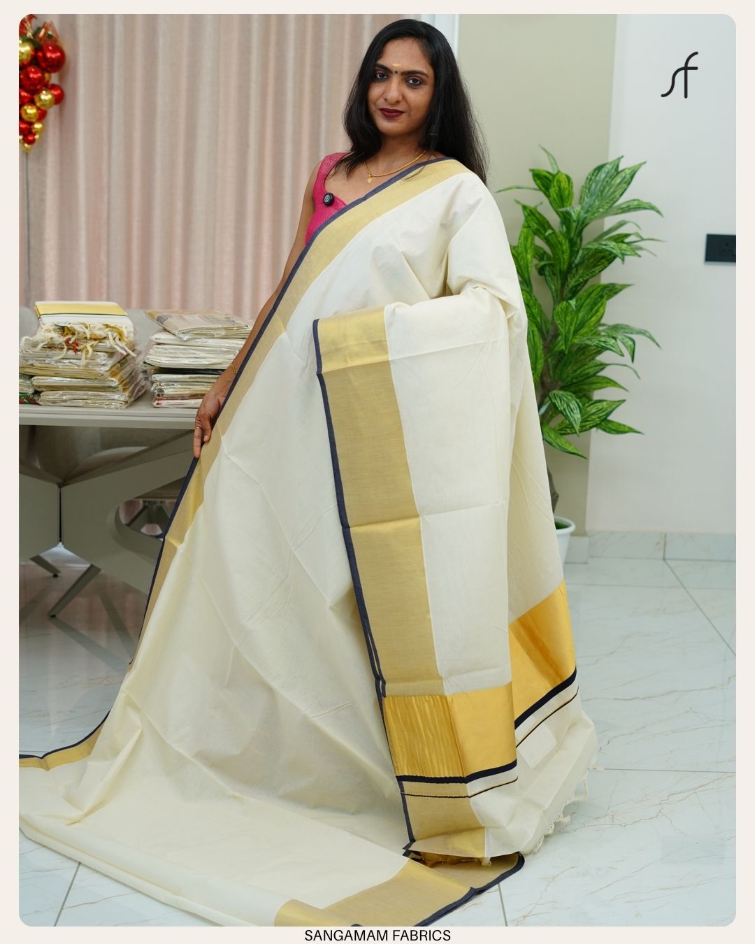 HANDLOOM KASAVU DETAILED SET SAREE