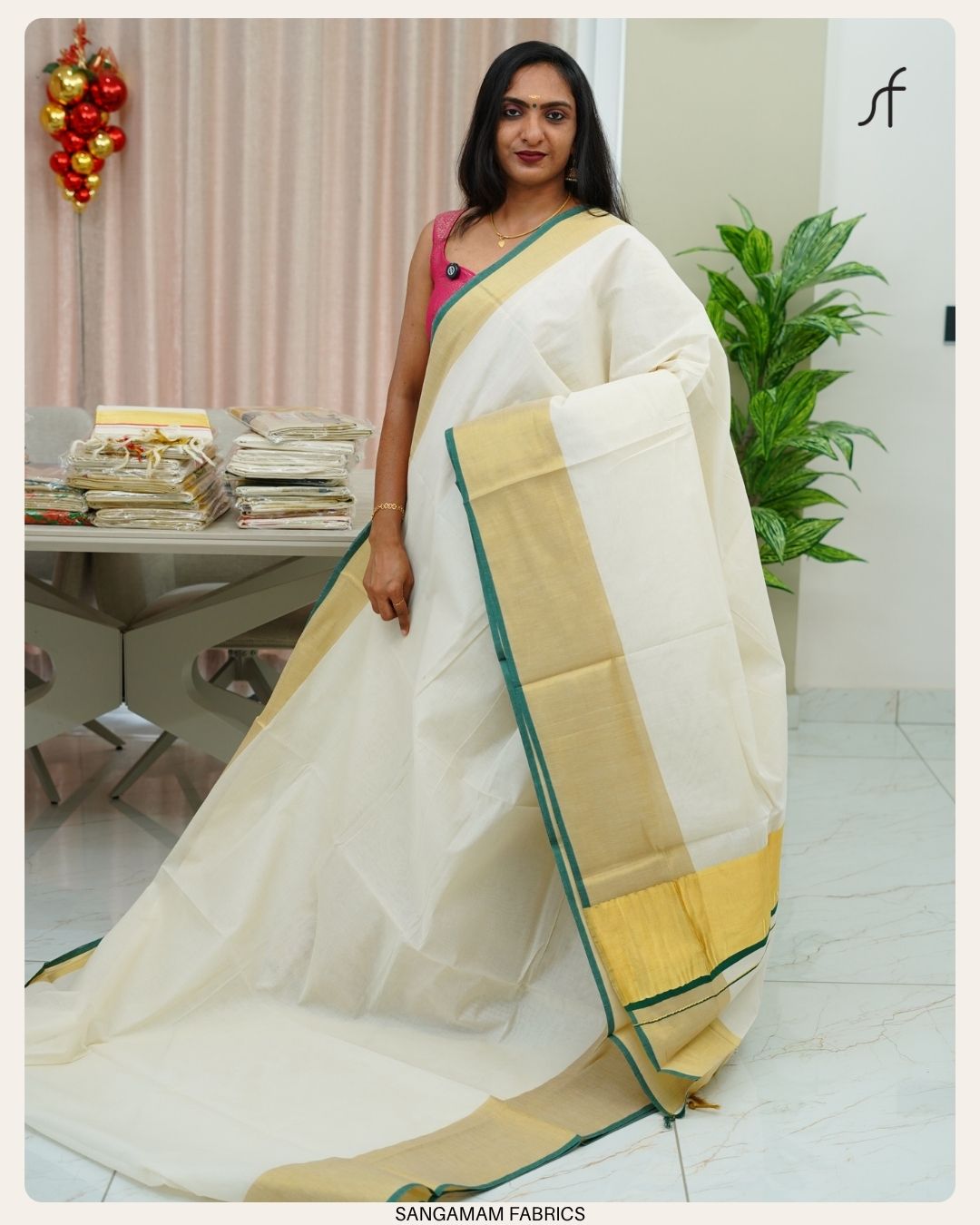 HANDLOOM KASAVU DETAILED SET SAREE