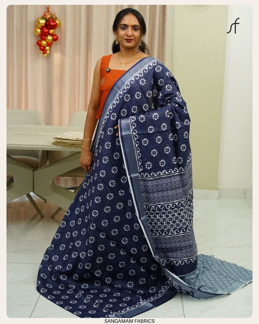 SEMI LINEN SAREE