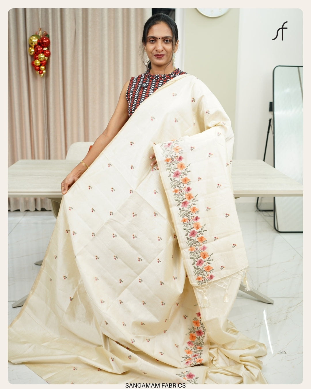 SEMI TUSSAR SILK SAREE