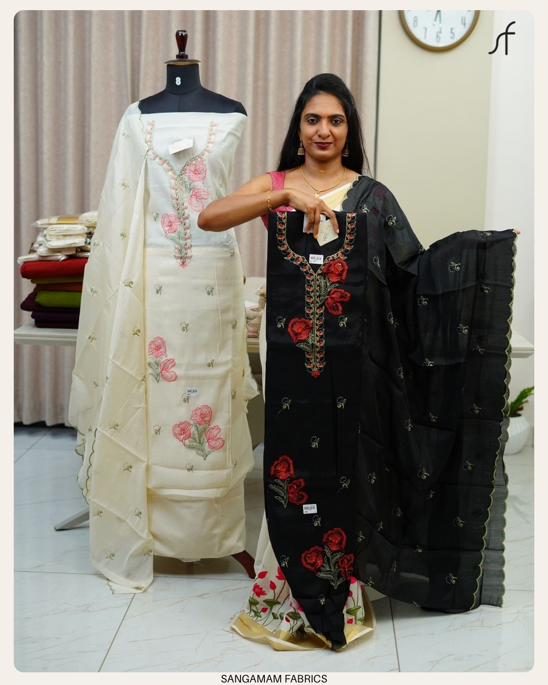 SEMI CHANDERI SILK SALWAR SUIT