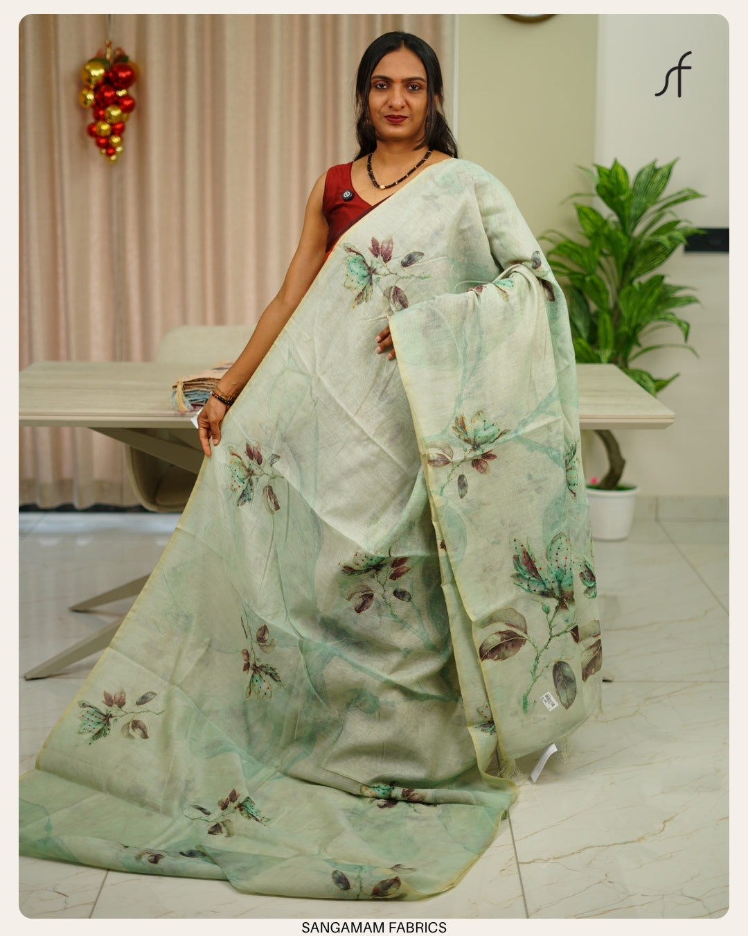 SEMI CHANDERI SILK SAREE