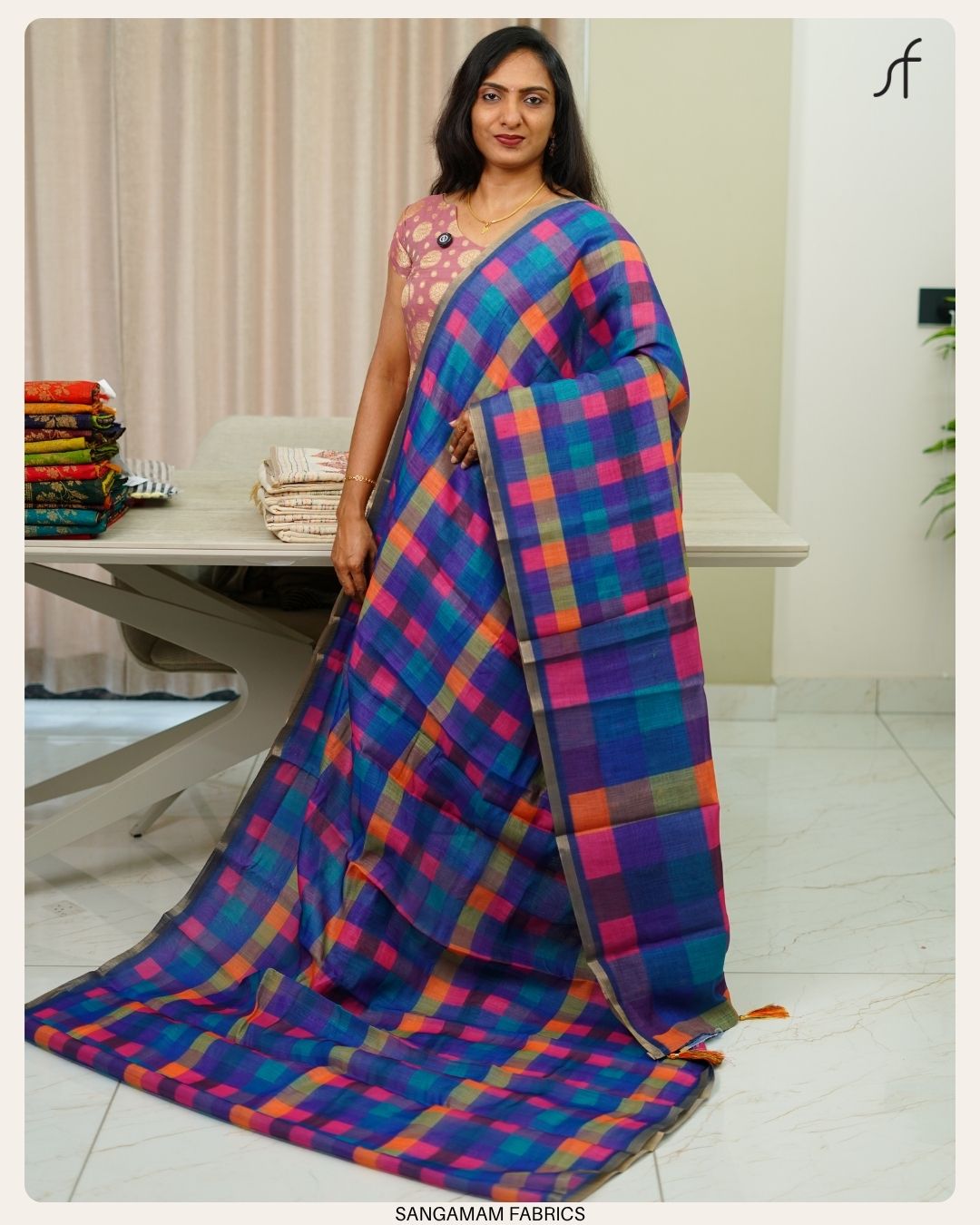 SEMI LINEN SAREE
