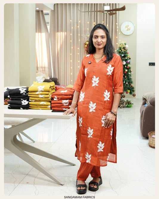 MUL CHANDERI CO-ORD SET