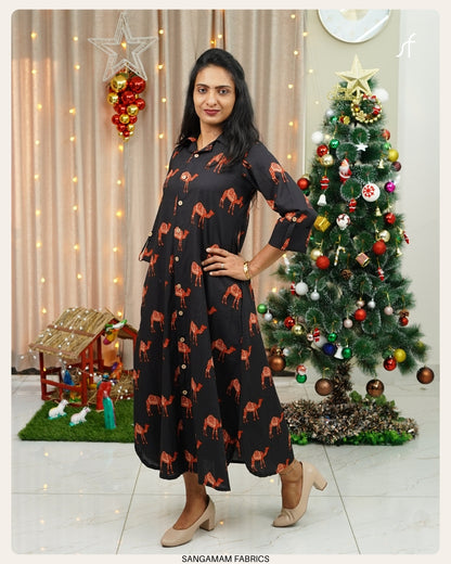 BOXY SHIRT STYLE DRESS