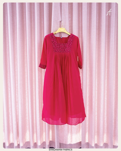 GEORGETTE  PLEATED DRESS