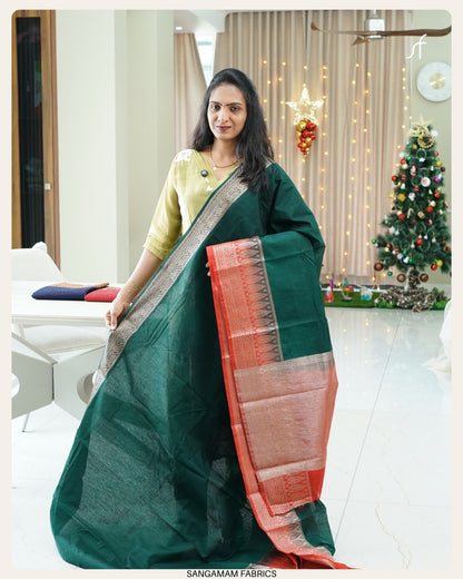 SEMI JUTE BANARASI  SAREE