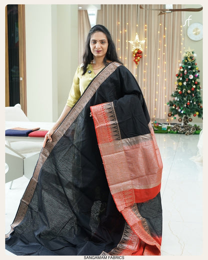 SEMI JUTE BANARASI  SAREE