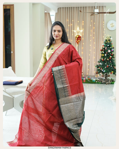 SEMI JUTE BANARASI  SAREE