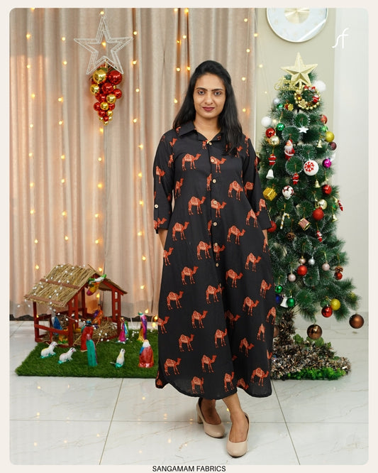 BOXY SHIRT STYLE DRESS