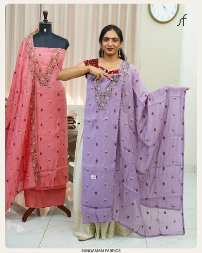 MULL CHANDERI SALWAR SET